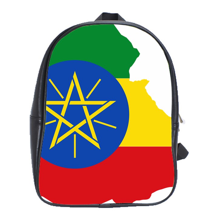 Ethiopia Flag Map Geography School Bag (XL)