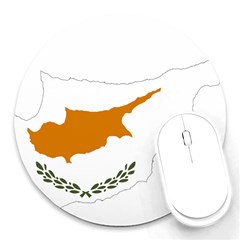 Cyprus Country Europe Flag Borders Round Mousepads by Sapixe