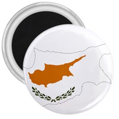 Cyprus Country Europe Flag Borders 3  Magnets by Sapixe