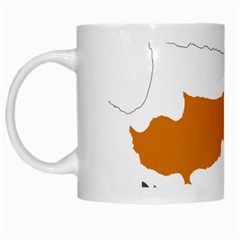 Cyprus Country Europe Flag Borders White Mugs by Sapixe