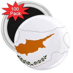 Cyprus Country Europe Flag Borders 3  Magnets (100 Pack) by Sapixe