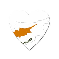 Cyprus Country Europe Flag Borders Heart Magnet by Sapixe