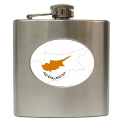 Cyprus Country Europe Flag Borders Hip Flask (6 Oz) by Sapixe