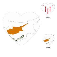 Cyprus Country Europe Flag Borders Playing Cards Single Design (heart) by Sapixe