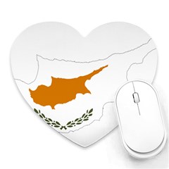 Cyprus Country Europe Flag Borders Heart Mousepads by Sapixe