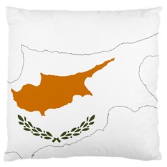 Cyprus Country Europe Flag Borders Large Cushion Case (one Side) by Sapixe