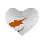 Cyprus Country Europe Flag Borders Standard 16  Premium Heart Shape Cushions Back