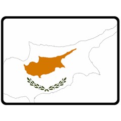 Cyprus Country Europe Flag Borders Double Sided Fleece Blanket (large)  by Sapixe