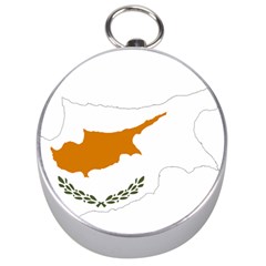 Cyprus Country Europe Flag Borders Silver Compasses by Sapixe