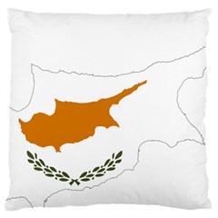 Cyprus Country Europe Flag Borders Large Flano Cushion Case (one Side) by Sapixe