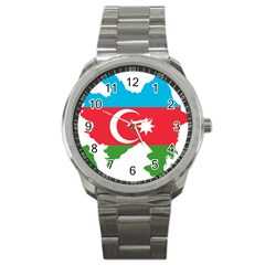 Borders Country Flag Geography Map Sport Metal Watch by Sapixe