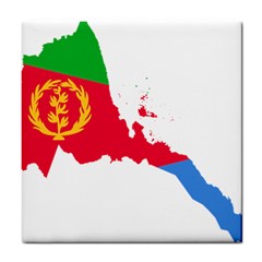 Eritrea Flag Map Geography Outline Tile Coaster by Sapixe