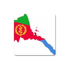 Eritrea Flag Map Geography Outline Square Magnet by Sapixe