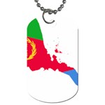 Eritrea Flag Map Geography Outline Dog Tag (Two Sides) Front