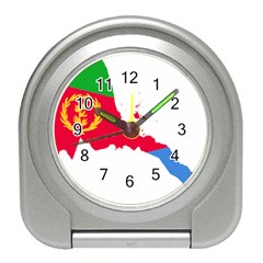 Eritrea Flag Map Geography Outline Travel Alarm Clock by Sapixe