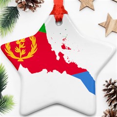 Eritrea Flag Map Geography Outline Star Ornament (two Sides) by Sapixe