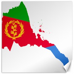 Eritrea Flag Map Geography Outline Canvas 16  X 16  by Sapixe