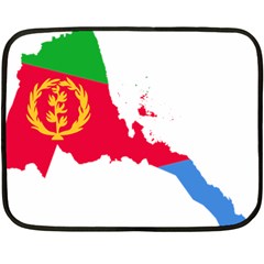 Eritrea Flag Map Geography Outline Double Sided Fleece Blanket (mini)  by Sapixe