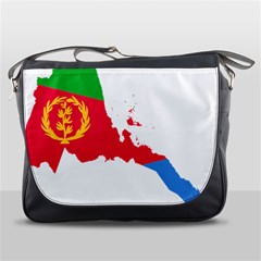 Eritrea Flag Map Geography Outline Messenger Bag by Sapixe