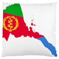 Eritrea Flag Map Geography Outline Large Cushion Case (two Sides) by Sapixe