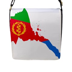 Eritrea Flag Map Geography Outline Flap Closure Messenger Bag (l) by Sapixe