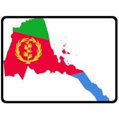 Eritrea Flag Map Geography Outline Double Sided Fleece Blanket (large)  by Sapixe