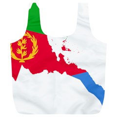 Eritrea Flag Map Geography Outline Full Print Recycle Bag (xl) by Sapixe