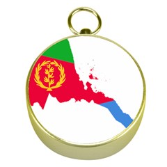 Eritrea Flag Map Geography Outline Gold Compasses by Sapixe