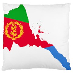 Eritrea Flag Map Geography Outline Large Flano Cushion Case (two Sides) by Sapixe