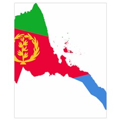 Eritrea Flag Map Geography Outline Drawstring Bag (small) by Sapixe