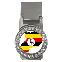 Uganda Flag Map Geography Outline Money Clips (cz)  by Sapixe