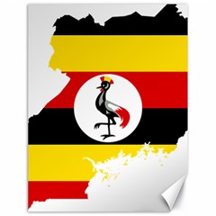 Uganda Flag Map Geography Outline Canvas 18  X 24  by Sapixe