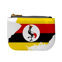 Uganda Flag Map Geography Outline Mini Coin Purse by Sapixe