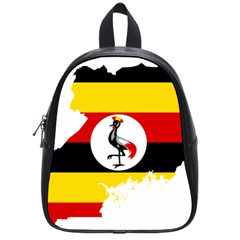 Uganda Flag Map Geography Outline School Bag (small) by Sapixe