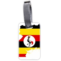 Uganda Flag Map Geography Outline Luggage Tag (two Sides) by Sapixe