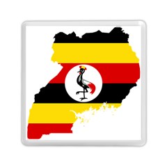 Uganda Flag Map Geography Outline Memory Card Reader (square) by Sapixe