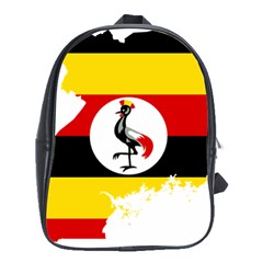 Uganda Flag Map Geography Outline School Bag (xl) by Sapixe