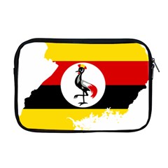 Uganda Flag Map Geography Outline Apple Macbook Pro 17  Zipper Case by Sapixe