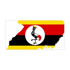 Uganda Flag Map Geography Outline Yoga Headband by Sapixe