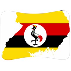 Uganda Flag Map Geography Outline Velour Seat Head Rest Cushion by Sapixe