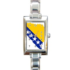 Bosnia And Herzegovina Country Rectangle Italian Charm Watch by Sapixe