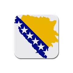 Bosnia And Herzegovina Country Rubber Square Coaster (4 Pack)  by Sapixe