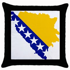 Bosnia And Herzegovina Country Throw Pillow Case (black) by Sapixe