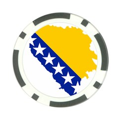 Bosnia And Herzegovina Country Poker Chip Card Guard by Sapixe