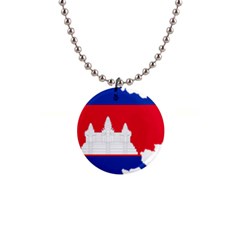 Borders Country Flag Geography Map 1  Button Necklace by Sapixe