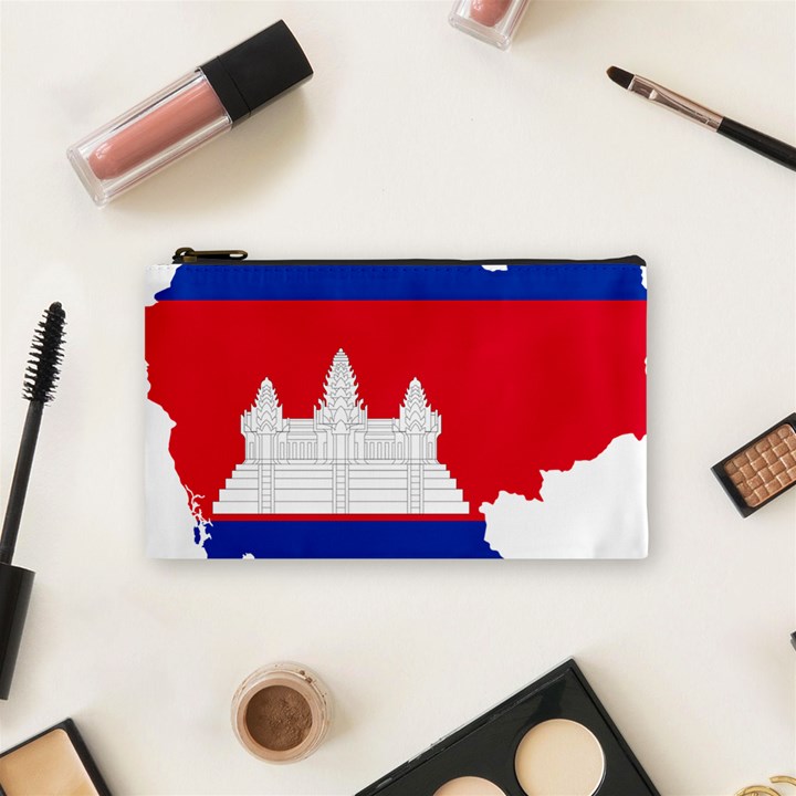 Borders Country Flag Geography Map Cosmetic Bag (Small)