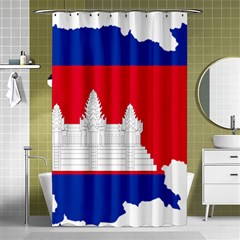 Borders Country Flag Geography Map Shower Curtain 48  X 72  (small)  by Sapixe