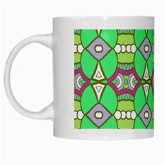 Circles And Other Shapes Pattern                            White Mug by LalyLauraFLM