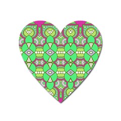 Circles And Other Shapes Pattern                            Magnet (heart) by LalyLauraFLM