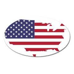 America Art Borders Cartography Oval Magnet by Sapixe